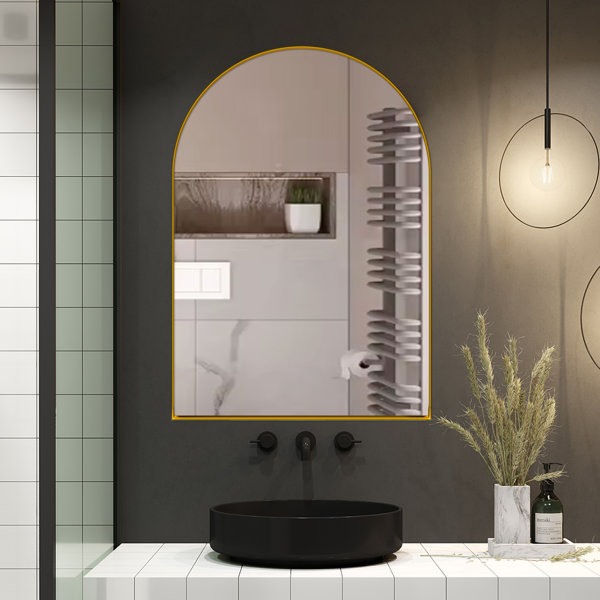 Wrought Studio Arched Recessed Medicine Bathroom Wall